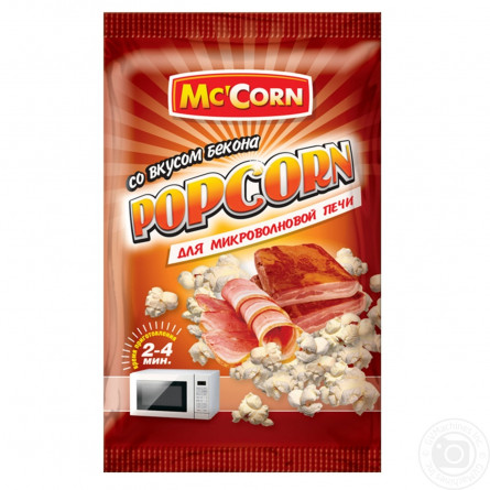 Попкорн Mr'Corn зі смаком бекону для мікрохвильової печі 90г slide 2