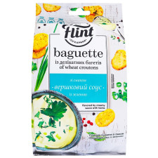 Сухарики Flint Baguette пшеничні зі смаком вершкового соусу із зеленню 110г mini slide 2