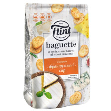 Сухарики Flint Baguette пшеничні зі смаком французького сиру 110г mini slide 1