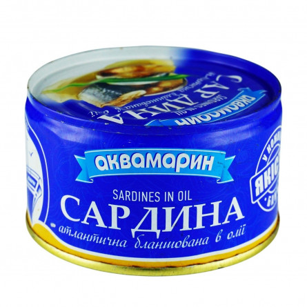 Сардини Аквамарин Атлантичні в олії 230г slide 1