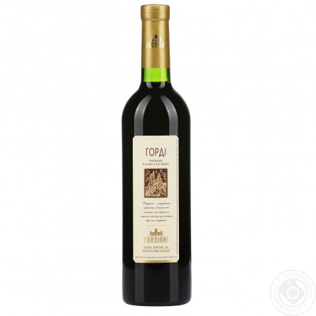 Вино Vardiani Горди красное полусухое 11,2% 0,75л slide 2