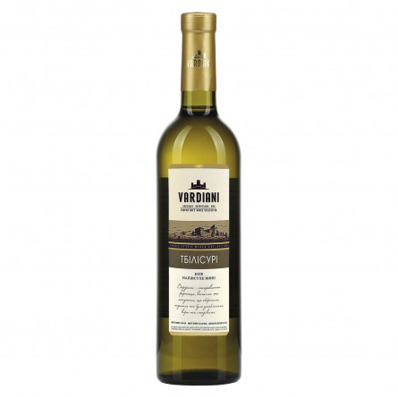 Вино Vardiani Тбилисури белое полусухое 9-14% 0,75л slide 1