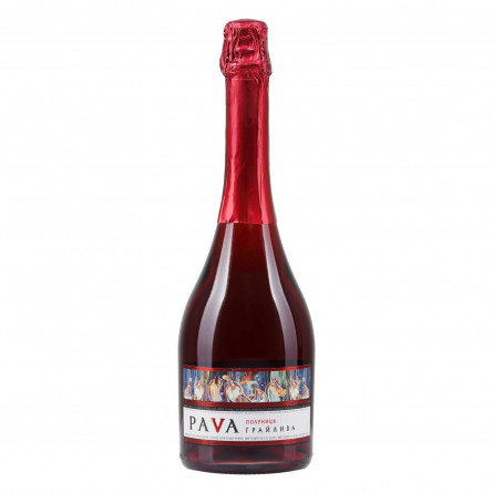 Вино газированное Pava Грайлива Клубника красное полусладкое 9-13% 0,75л slide 1