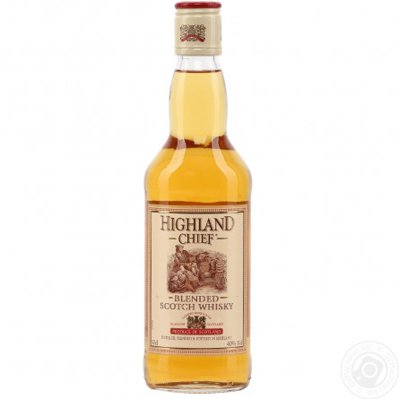Набір Віскі Highland Chief Blended Scotch Whisky 3роки 40% 0,5л + кола Highland 0,5л slide 2