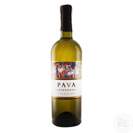 Вино Pava Шардоне ординарне біле сухе 9,5-14% 0,75л slide 1