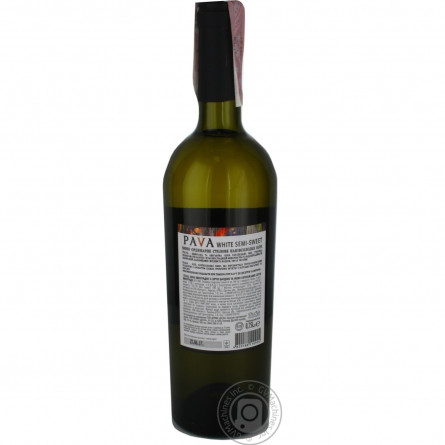 Вино Pava ординарне біле напівсолодке 9,5-13% 0,75л slide 2