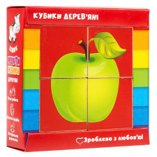 Кубики Vladi Toys Транспорт дерев'яні mini slide 1