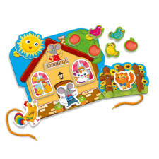 Гра-шнурівка Vladi Toys Будиночок друзів з липучками mini slide 2