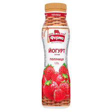 Йогурт Ферма Клубника питьевой 1,5% 250г mini slide 2