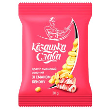 Арахіс Козацька слава смажений солоний зі смаком бекону 30г mini slide 1