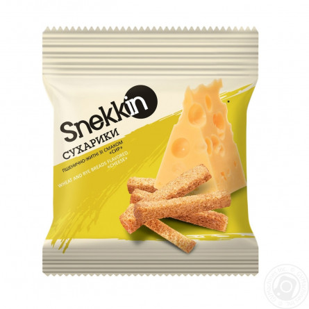 Сухарики Snekkin пшенично-житні зі смаком сиру 35г slide 2