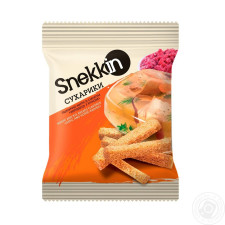 Сухарики Snekkin пшенично-житні зі смаком холодець з хріном 70г mini slide 1