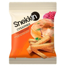Сухарики Snekkin пшенично-житні зі смаком холодець з хріном 70г mini slide 3