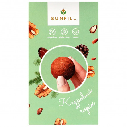 Цукерки Sunfill з кедровим горіхом без цукру та глютену 150г slide 2