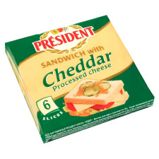 Сыр плавленый President Cheddar для тостов 40% 120г mini slide 2