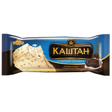 Морозиво Хладик Каштан з темним печивом в білій кондитерській глазурі 75г mini slide 2