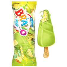 Морозиво Хладик Браво ківі-ананас ескімо 70г mini slide 1