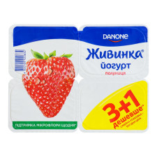 Йогурт Живинка полуниця 1,2% 4х115г mini slide 2