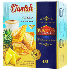 Слойка Danish з ананасом 8шт 400г mini slide 1