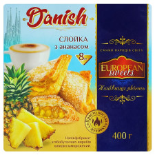 Слойка Danish з ананасом 8шт 400г mini slide 2