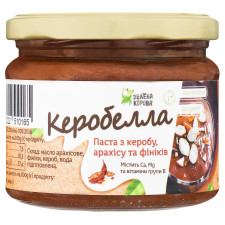 Паста Зелена Корова Керобелла з керобу, арахісу та фініків 300г mini slide 1