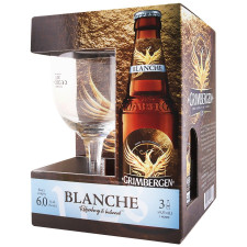 Пиво Grimbergen Blanche спеціальне 6% 3х0,33л та келих mini slide 1