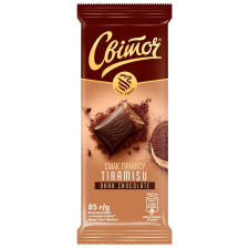 Шоколад СВІТОЧ® Дессерт вкус Тирамису черный с начинкой 85г mini slide 1