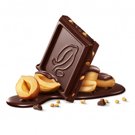 Шоколад СВІТОЧ® Exclusive з фундуком та арахісом чорний 51% 100г slide 3