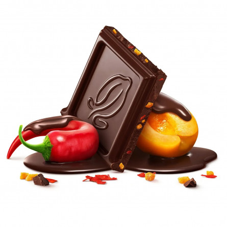 Шоколад черный СВІТОЧ® Exclusive с перцем чили и абрикосом 51% 100г slide 3