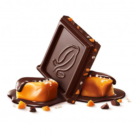 Шоколад черный СВІТОЧ® Exclusive с морской солью и карамелью 51% 100г slide 3