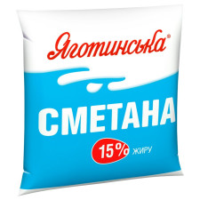 Сметана Яготинська 15% 400г mini slide 1