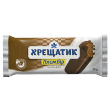 Морозиво Хрещатик пломбір шоколадний в кондитерській глазурі 75г mini slide 2