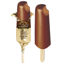 Морозиво Хладик Золотий Каштан пломбір шоколадний в вершковій глазурі 12 % 70г mini slide 2