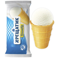 Мороженое Хрещатик пломбир без наполнителя в вафельном стаканчике 100г mini slide 1