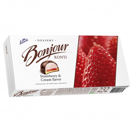 Десерт Konti Bonjour клубника со сливками 232г slide 1