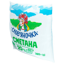 Сметана Слов'яночка 20% 380г mini slide 2