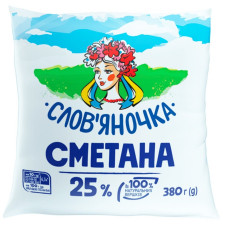 Сметана Слов'яночка 25% 380г mini slide 1