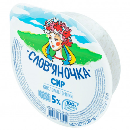 Сир кисломолочний Слов'яночка Домашній 5% 280г slide 2