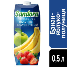 Нектар Sandora бананово-яблочно-клубничный 0,5л mini slide 3