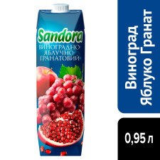 Нектар Sandora виноградно-яблучно-гранатовий 950мл mini slide 4