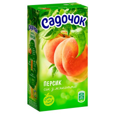 Сік Садочок персиковий з м'якоттю 0,5л mini slide 1