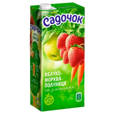 Сок Садочок яблочно-морковно-клубничный с мякотью 0,95л mini slide 1