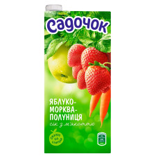Сок Садочок яблочно-морковно-клубничный с мякотью 0,95л mini slide 2