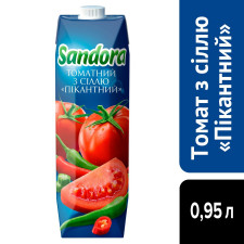 Сок Sandora Овощной коктейль томатный пикантный 0,95л mini slide 4