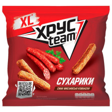 Сухарики Хрусteam зі смаком мисливських ковбасок 110г mini slide 1