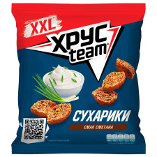 Сухарики Хрусteam пшенично-житні зі смаком сметани 150г mini slide 1