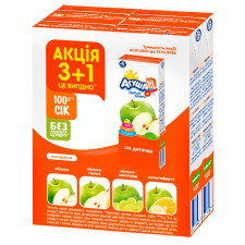 Набор соков Агуша Ассорти 3+1 для детей 4шт 200г mini slide 1