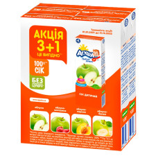 Набор соков Агуша Ассорти 3+1 для детей 4шт 200г mini slide 2