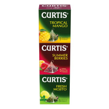 Набір чаю Curtis Tropical Mango+Summer Berries+Fresh Mojito в пірамідках 15шт mini slide 2