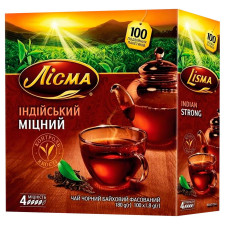 Чай чорний Лісма Індійський Міцний в пакетиках 100шт*1,8г mini slide 2
